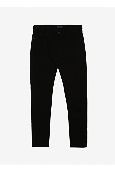 Fabrika Düşük Bel Dar Paça Siyah Erkek Chino Pantolon F3WM-PNT167