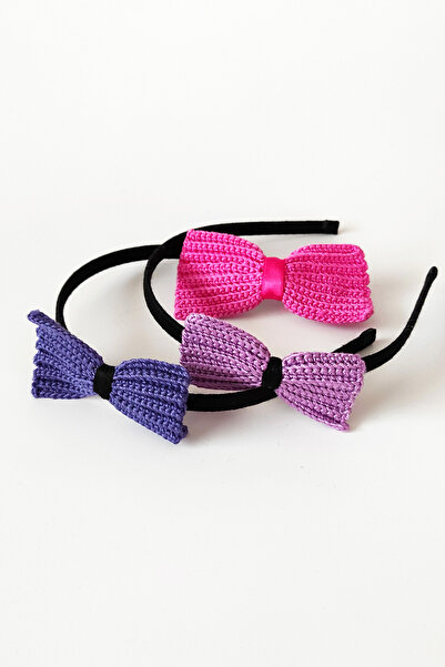 nftart.design طقم تاج شعر ثلاثي للأم والابنة محبوك من فيونكة ومشبك