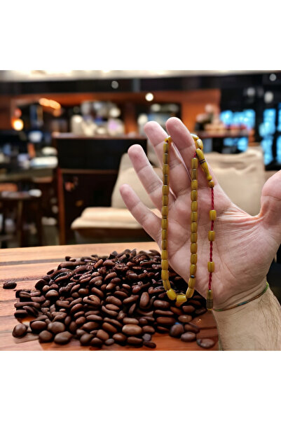 Budakoğulları Sıkma Kehribar Tesbih Usta Işi Eski Dinlendirilmiş Çubuk Malzem...