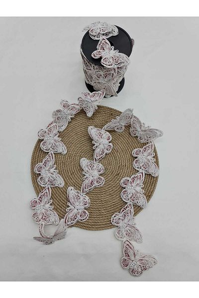 Esteks Dantel ve Tekstil Aksesuarları Ribbon Butterfly Lace 1 meter 12 motifs