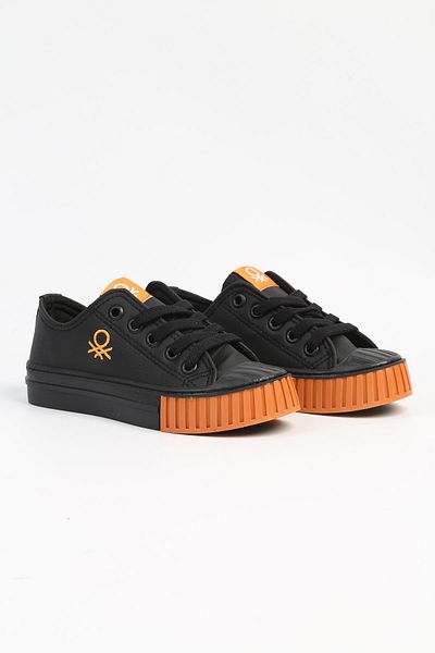 Benetton ®| BN-30557 - 3114 Black Orange - Children's Sneakers