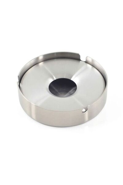 YDGR Small Size Ashtray with Lid Round Stainless Steel - Cafe Restaurant Restaurant Ashtray