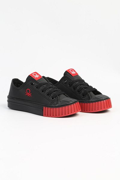 Benetton ® |   BN-30557 - 3114 Black Red - Pantofi sport pentru copii