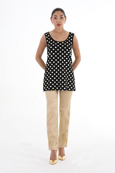 Balizza Polka Dot Patterned Tunic Blouse