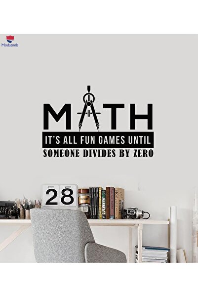 Modatools Oturma Odası, Ofis Dükkan Duvar Sticker Matematik Komik Alıntı Okul...