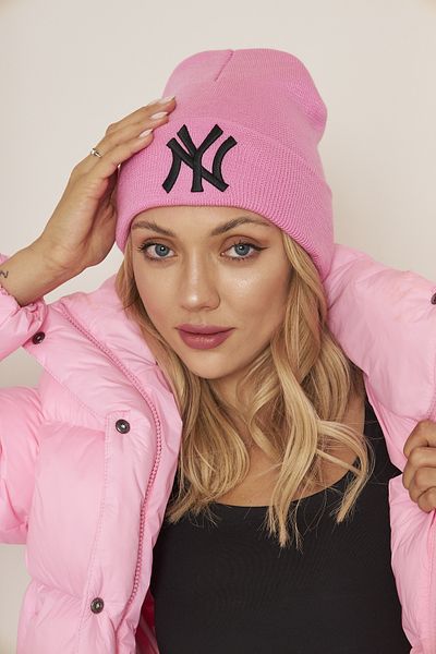 Eke Tekstil Pink Unisex Nylon Embroidery Detailed Soft Textured Knitwear Beret