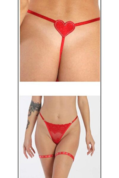 eleos Kalp detaylı külot ve bacak aksesuarı