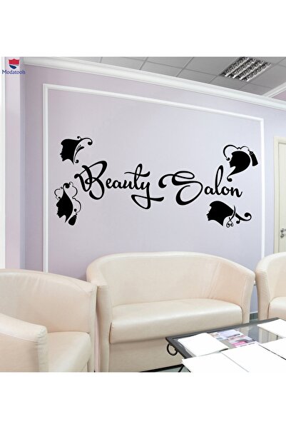 Modatools Dekorasyon Duvar Sticker Kuaförlük Güzellik Salonu Logosu Tabela Be...
