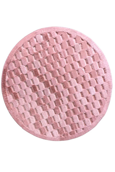 Dericibey Pembe Renk Yuvarlak Peluş Halı PLH00027
