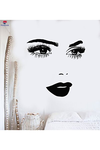 Modatools Dekorasyon Duvar Sticker Güzellik Salonu Kadın Makyaj Kozmetik Çıka...
