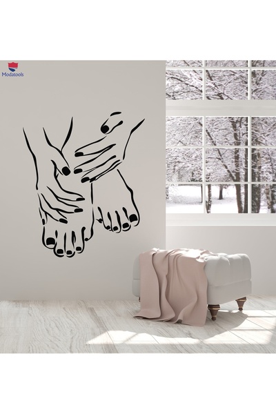 Modatools Tırnak Dekorasyon Duvar Sticker Nail Art Studio Pedikür Manikür Sal...
