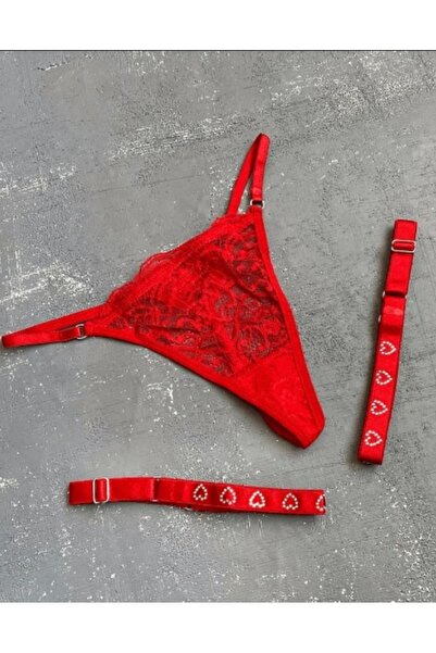 eleos Kalp detaylı külot ve bacak aksesuarı