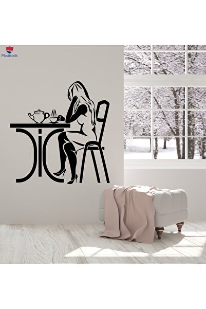Modatools Yatak Odası Duvar Sticker Cafe Restaurant Kız Bekar Kadın Çıkartmaları