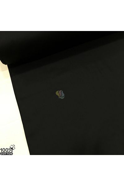 Renk Tekstil Μαύρο βαμβακερό σατέν ύφασμα 82 κλώνων Mercerized νήμα