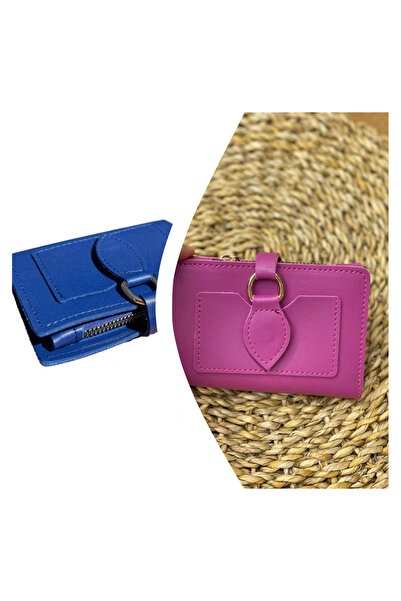 Everglow Jewelry Portofel de damă cu cataramă și închidere cu snap albastru