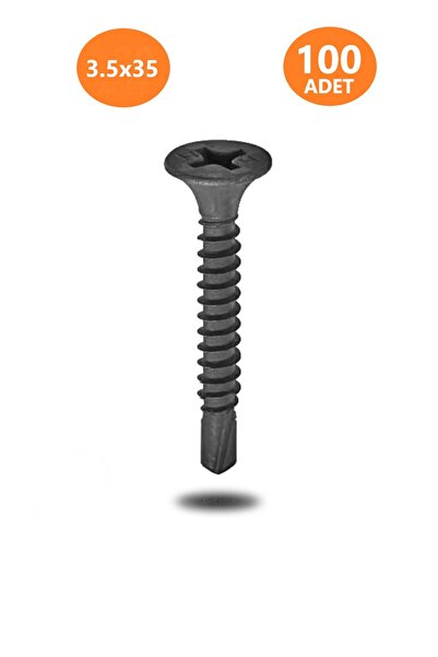 ŞENEL Yapı Market YHB Matkap Uçlu Siyah Alçıpan Vidası 3.5x35 Akıllı Vida 100...