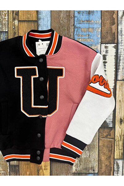 Esterella Детско колаж яке от Калифорния/детско колежанско яке/колажно бомбър яке/колежанско бродирано колежанско яке