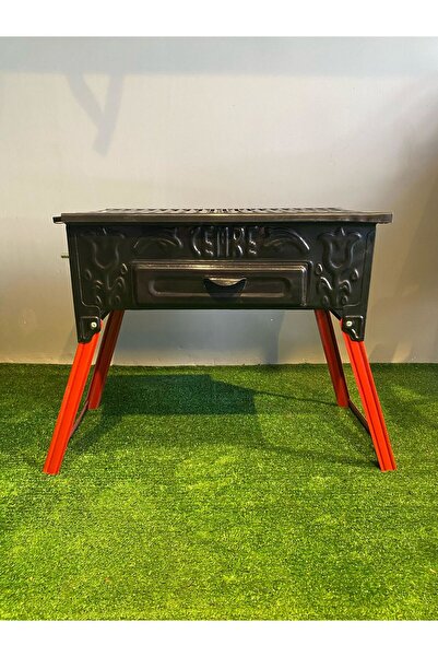 GÖKTÜRKMANGALLARI Tüplü Emaye Boyalı Katlanır Ayaklı Mangal