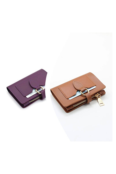 Everglow Jewelry Portofel de damă cu cataramă și închidere cu snap violet