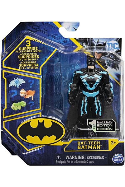 Batman Figür Orijinal Lisanslı Sürpriz Paket DC Spin Master Batman Tech Figürü Paket Oyuncak 10cm Eklemli