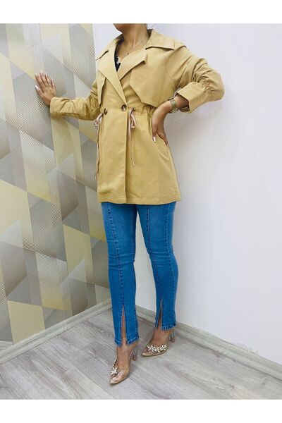 Nesil Vizon Yandan Lastikli Trençkot