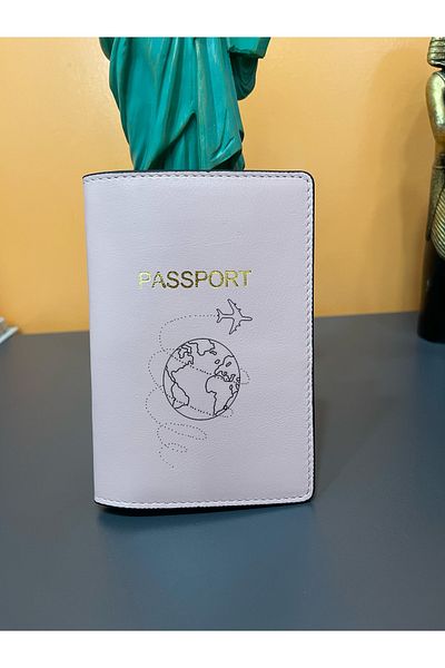 Seyahataksesuar Cartoon themed leather passport cover