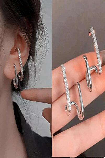 By Zeyna Aksesuar Kadın Vip Seri Mix Zirkon Taşlı Küpe