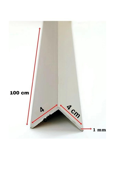 GÜLOĞLU Köşe Profili Alüminyum Köşebent L Profil ( 4 cm X 4 cm X 100 cm)