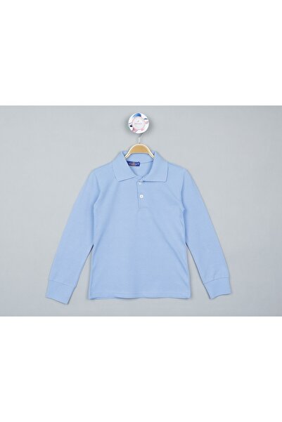 Atabay Kids ATABAY BLUE POLO NECK LONG SLEEVE MEN'S SCHOOL BLUZ T-SHIRT 14-17 YEARS