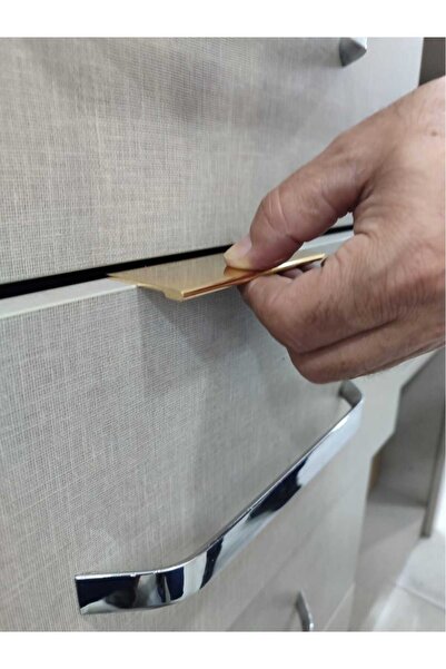 ARON YARIS ( GOLD ) 20CM INTEGRATED HANDLE SCREWS FROM THE BACK DRAWER TV UNIT CONSOLE DRAWER DOOR HANDLE 20CM