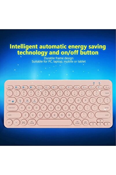 Alfa MEC Tüm Cihazlara K380 Taşınabilir Ulta-ince Kablosuz Bluetooth Türkçe Q Klavye