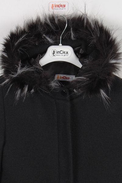incity Girl's Wool Stamp Coat