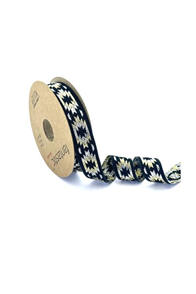 FANTASTIC KURDELE ЗОЛОТА/Срібна стрічка з бордюром (ширина 18 мм - довжина 10 м)