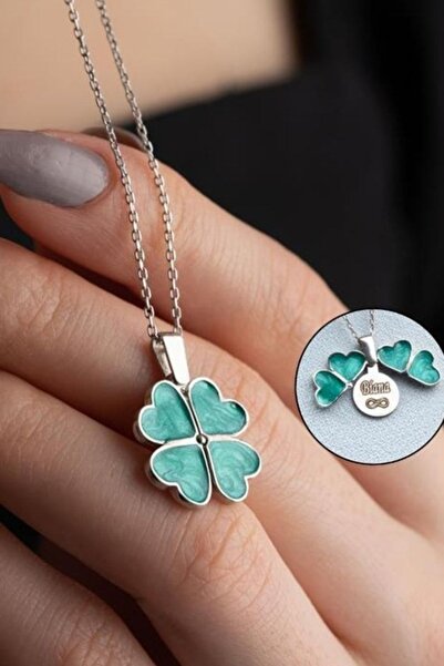 Silvano Jewelry 925 Ayar Gümüş Açılabilen Yonca Kolye