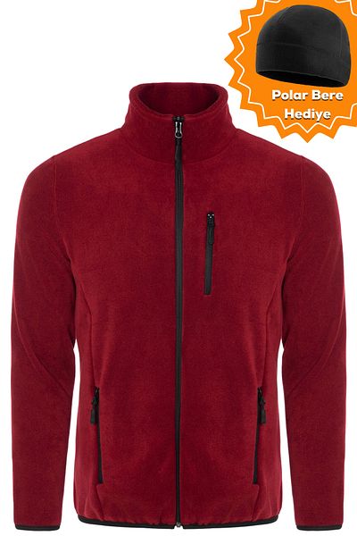 GHASSY CO. Men's Pro Windproof 5-Pocket Outdoor Full Zipper Fleece Jacket