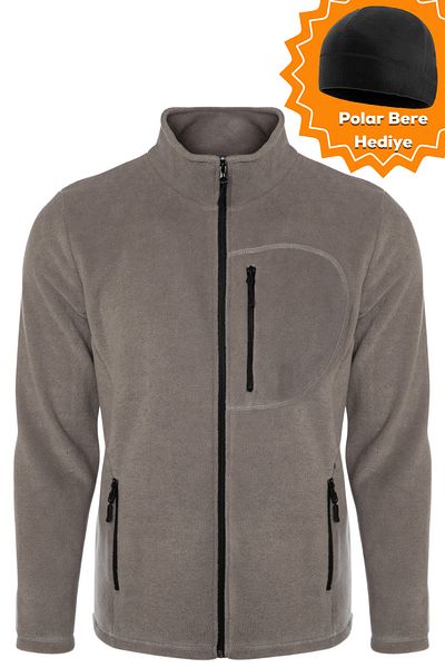 GHASSY CO. Men's Pro Windproof 5-Pocket Outdoor Full Zipper Fleece Jacket