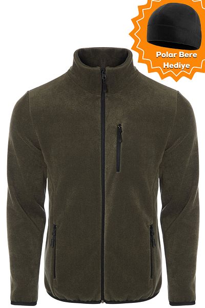 GHASSY CO. Men's Pro Windproof 5-Pocket Outdoor Full Zipper Fleece Jacket