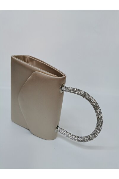 NAZART WOMEN'S SATIN TEN EVENING DRESS STONE CLUTCH PORTFOLIO HAND WEDDING ENGAGEMENT EVENING BAG