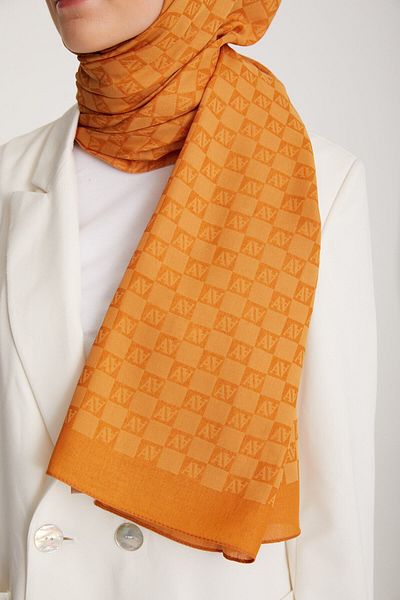 Armine Trend Ultra Light Shawl 1 75x195 22038 - Amber Orange