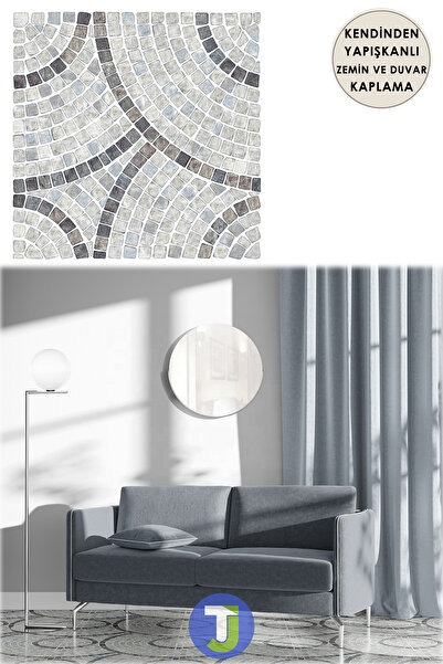 Technojet 1adet Kendinden Yapışkanlı Modern Tasarımlı Mutfak Banyo Zemin Duvar Kaplama Pvc 30cm×30cm