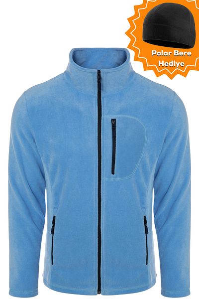 GHASSY CO. Men's Pro Windproof 5-Pocket Outdoor Full Zipper Fleece Jacket