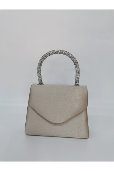 NAZART WOMEN'S SATIN TEN EVENING DRESS STONE CLUTCH PORTFOLIO HAND WEDDING ENGAGEMENT EVENING BAG