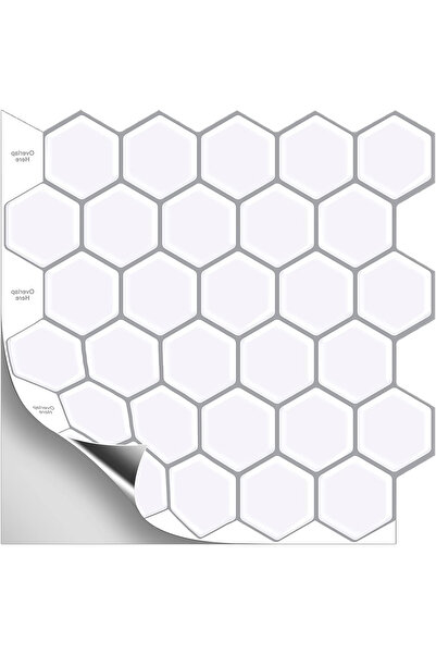 TechnoSmart 1pc 3d Self Adhesive 30cm×30cm Coating Balpete White Wall Kitchen Bathroom