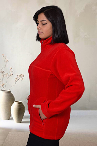 yakamor معطف الصوف الأحمر السميك