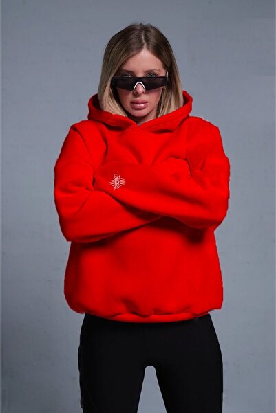 NewCabin Red Eye Printed 3 thread Sweatshirt - Raised Thick 3 thread