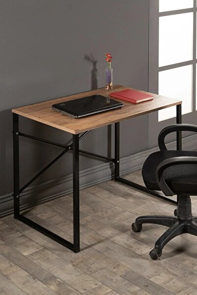 Yelken 60x90 Cm Çalışma Masası Bilgisayar Masası Ofis Ders Yemek Masası Ceviz...
