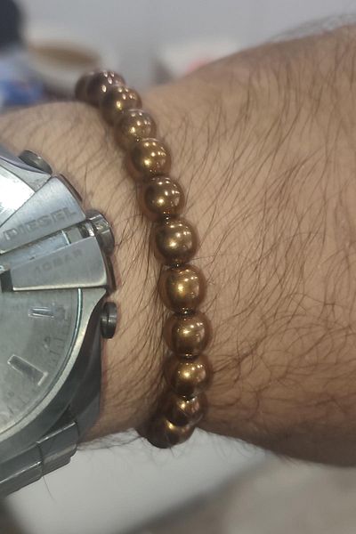 TAŞÇIZADE Hematite Stone Copper Color 8 mm Natural Bracelet