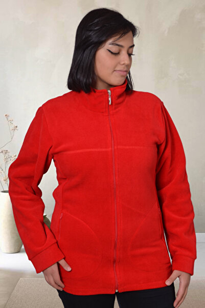 yakamor معطف الصوف الأحمر السميك