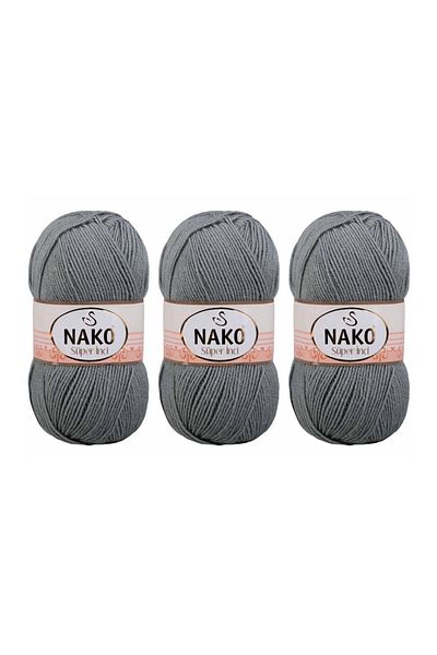 NAKO Νήματα πλεξίματος χειρός Super Pearl 100 Gr 3 ΤΕΜ