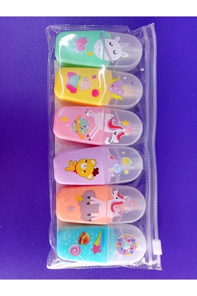 Rubenis Unicorn Fosforlu Kalem Mini 6 Lı